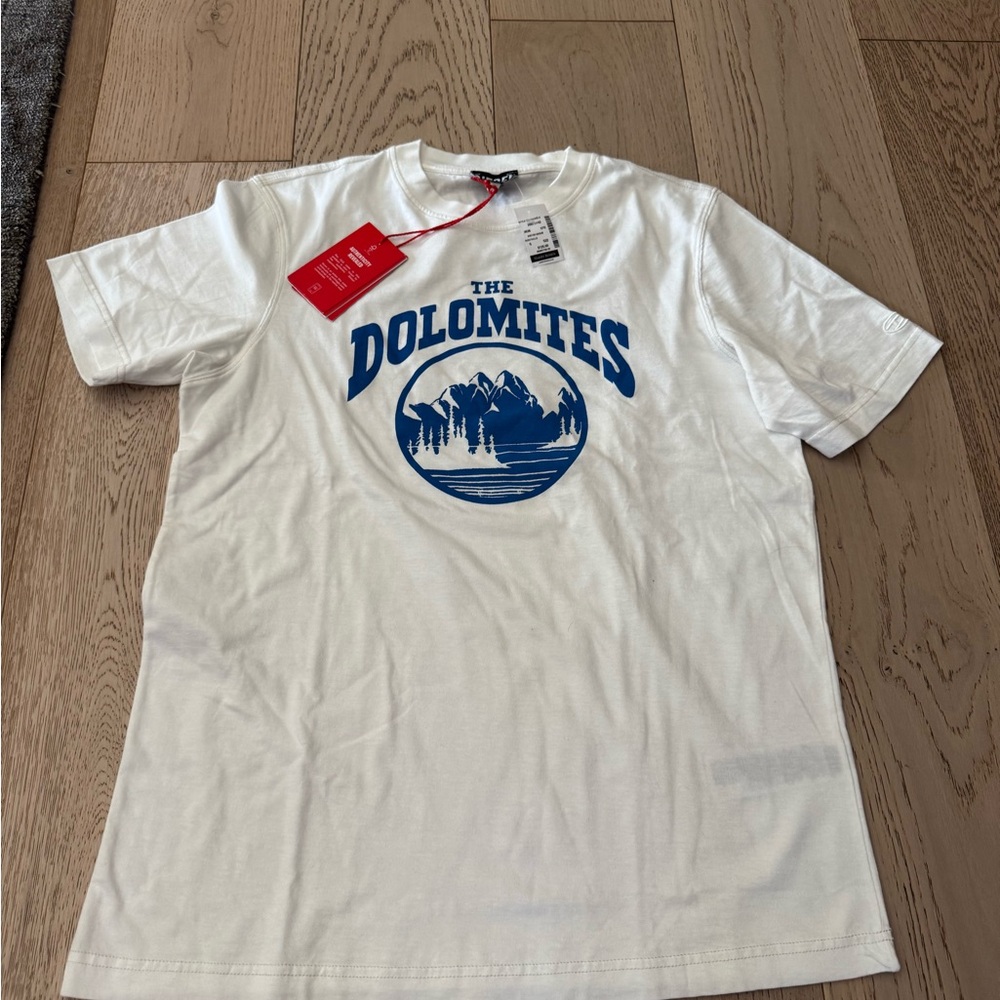 Diesel White and Blue Short Sleeve Tee